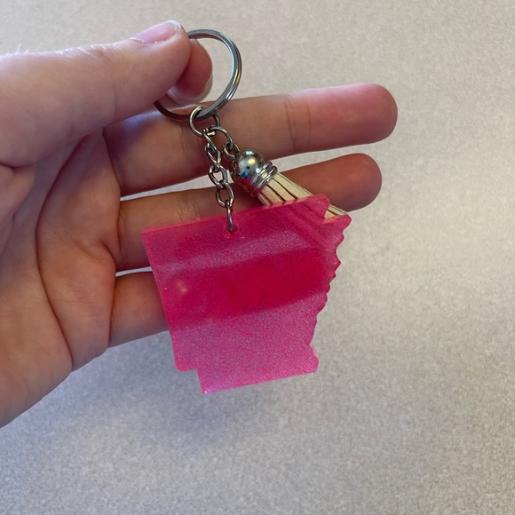 Handmade U.S. State Keychain - Arkansas - Picture 2 of 6